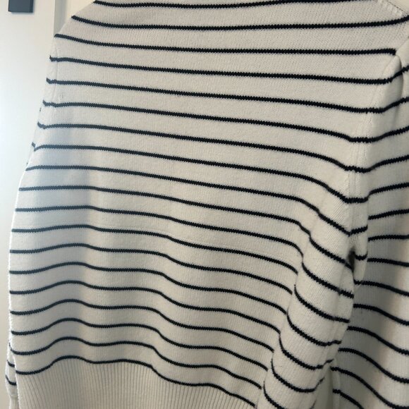 French Connection puff sleeve striped sweater size M - Picture 10 of 11